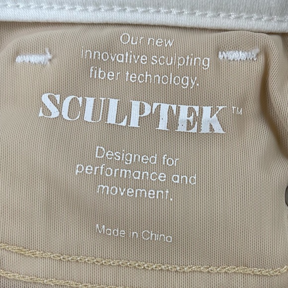 Athleta Jeans Size 6 White Denim Sculptek Skinny Cotton Stretch Blend High Rise - Picture 11 of 14